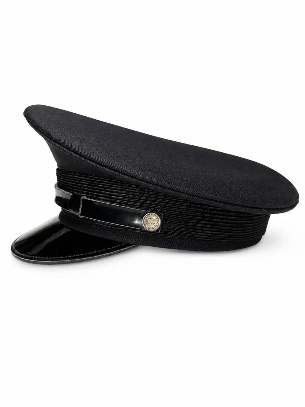 Vintage 1960s Lancaster Fire Department FD Uniform Peaked Cap Wool Dress Hat